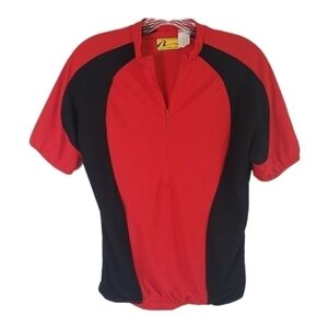 Nashbar Mens Cycling Shirt.  Red & Black  Size S